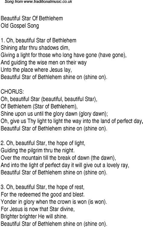 lyrics beautiful star of bethlehem|beautiful star of bethlehem lyrics and chords.